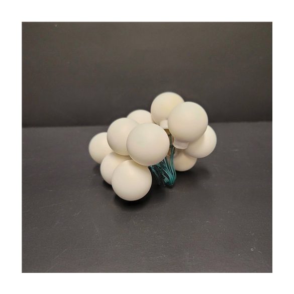 Gömb betűzős üveg pick szett 2,5 cm S/6 - Fehér matt