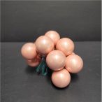 Gömb betűzős üveg pick szett 2,5 cm S/6 - Púder fényes