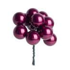   Üveg karácGömb betűzős üveg pick szett 2,5 cm S/6 - Lila fényes