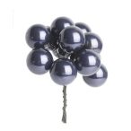   Gömb betűzős üveg pick szett 2,5 cm S/6 - Szürke fényes