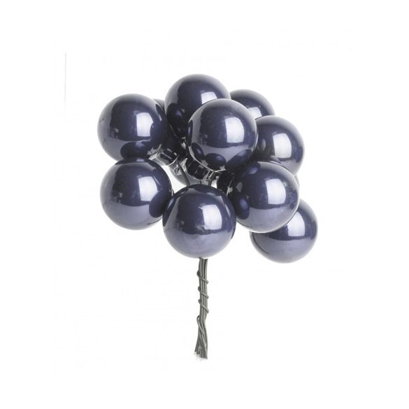 Gömb betűzős üveg pick szett 2,5 cm S/6 - Szürke fényes