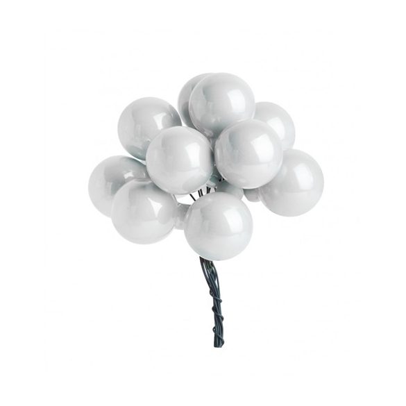 Gömb betűzős üveg pick szett 2,5 cm S/6 - Fehér fényes