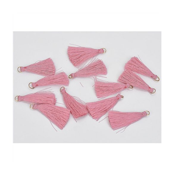 Textil bojt 4,5cm - Rózsaszín (12db/csom.)