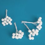 Bogyós kiegészítő betűzős 13 mm (12db/csom) - Fehér