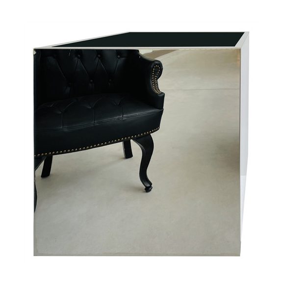 Fém kaspó kocka 36x36x36 cm - Ezüst