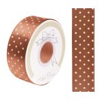Szalag Szatén Pöttyös 25 mm x 25 m - Réz