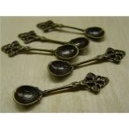 Fém kanál antik 6x1,5 cm - Bronz 5db/csom.