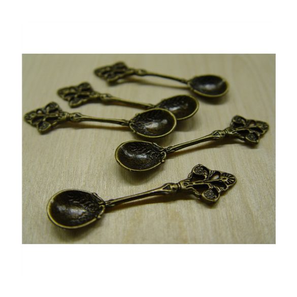 Fém kanál antik 6x1,5 cm - Bronz 5db/csom.