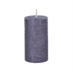 Gyertya henger paraffin 5x9cm - Metál padlizsán S/4