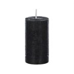 Gyertya henger paraffin 5x9cm - Metál fekete S/4