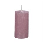 Gyertya henger paraffin 5x9cm - Metál rózsaszín S/4