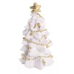 Karácsonyfa poly 11,2cm - Arany/fehér
