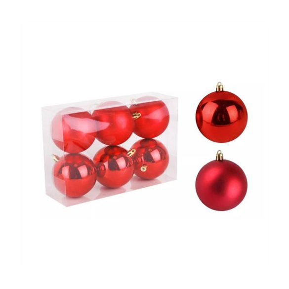 Műanyag gömb 7 cm - Piros