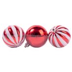 Gömb műanyag 6cm - Piros S/3