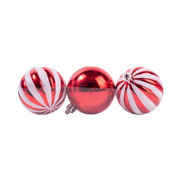 Gömb műanyag 6cm - Piros S/3