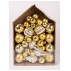 Karácsonyfa díszek mix - Arany/fehér S/52