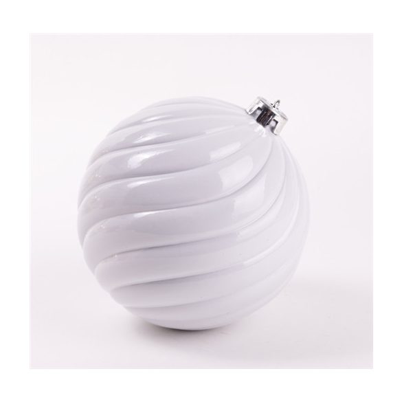 Műanyag gömb 15cm bordás - Fehér