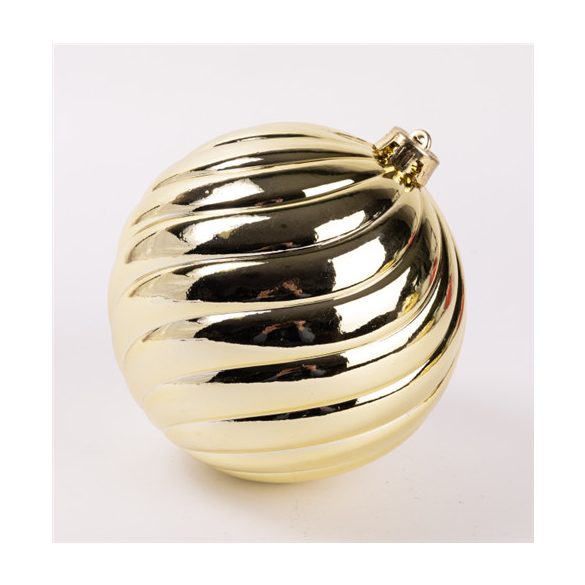 Műanyag gömb 15cm bordás - Pezsgő