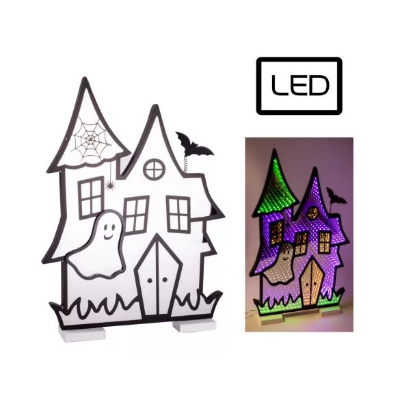 Halloween Kisértet kastély LED-es 28x5x40cm