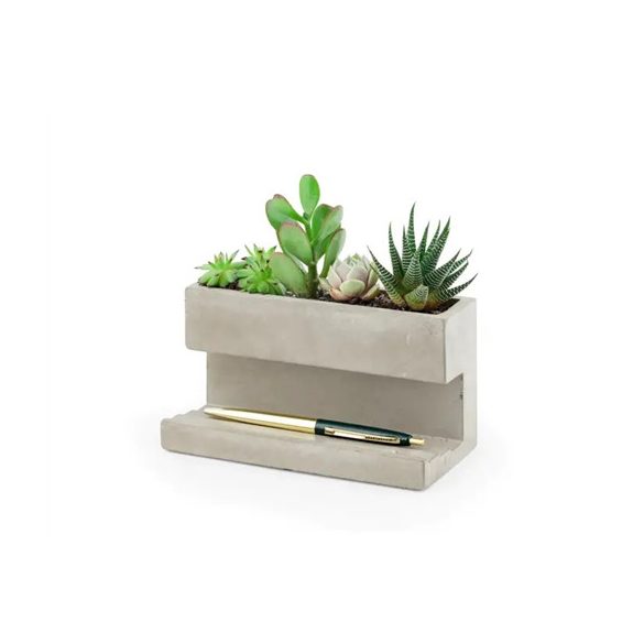 Nagy méretű design beton kaspó és tolltartó