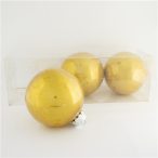 Műanyag gömb 15 cm - Arany glitteres S/3