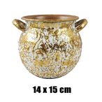 Kaspó bádog 14x15cm - Arany