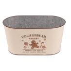 Bádog kaspó "Gingerbread" 23x12cm