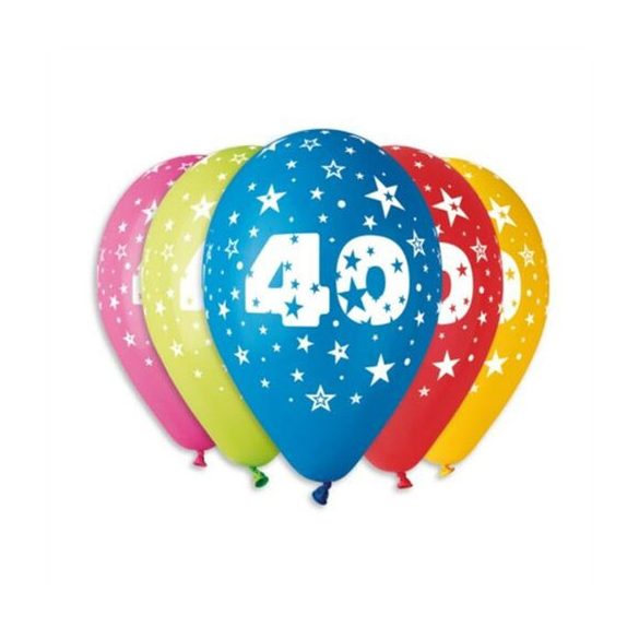Gumi léggömb 30 cm 40-es számos - (40) 100 db/cs