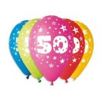 Gumi léggömb 30 cm 50-es számos - (50) 100 db/cs