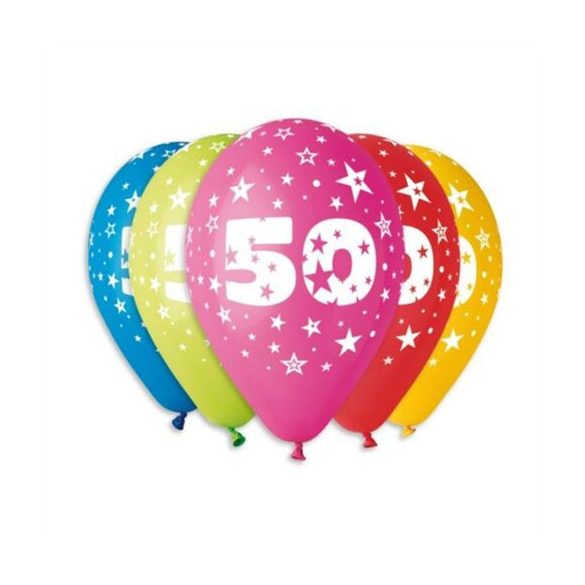Gumi léggömb 30 cm 50-es számos - (50) 100 db/cs