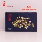   Fényfüzér lámpasor sötétzöld vezetékes 120 LED-es 12m+3m - Melegfehér