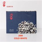   Fényfüzér sötétzöld vezetékes 200 LED-es 20m+5m - Hidegfehér