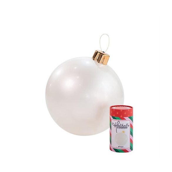 Karácsonyi gömb felfújható 46cm - Fehér gyöngyház