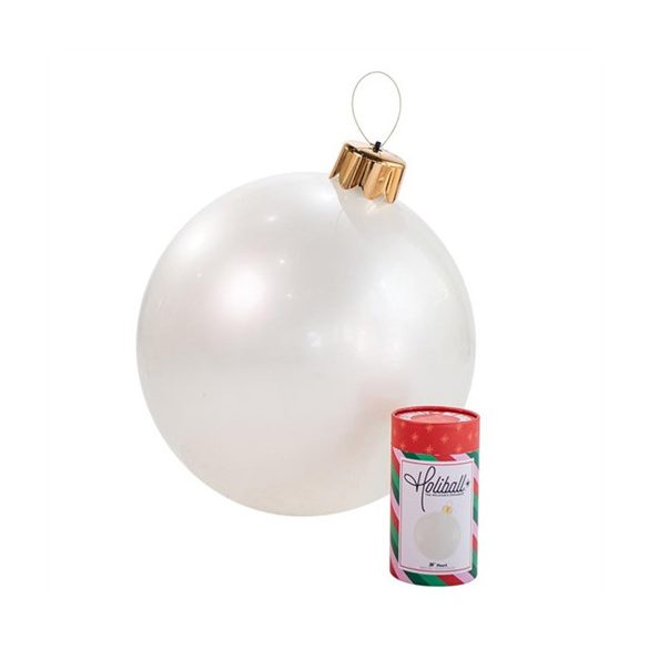 Karácsonyi gömb felfújható 76cm - Fehér gyöngyház
