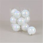 Üveggömb 6cm - Fehér irizáló S/12