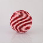 Cukor gömb 30cm - Piros/fehér