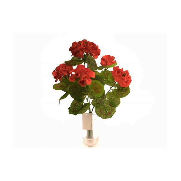 Muskátli csokor 37 cm - Piros