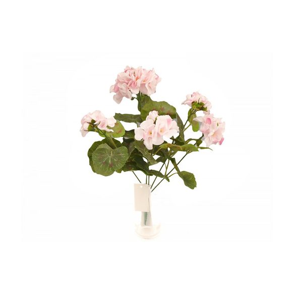 Muskátli csokor 37cm - Világos rózsaszín