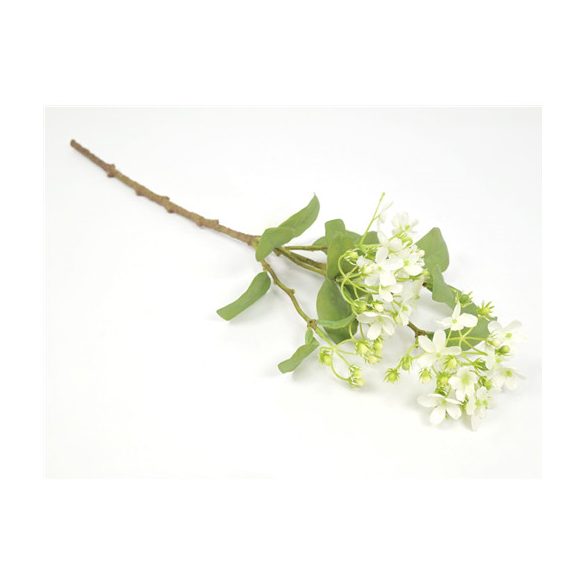 Virágos ág 54 cm - Fehér