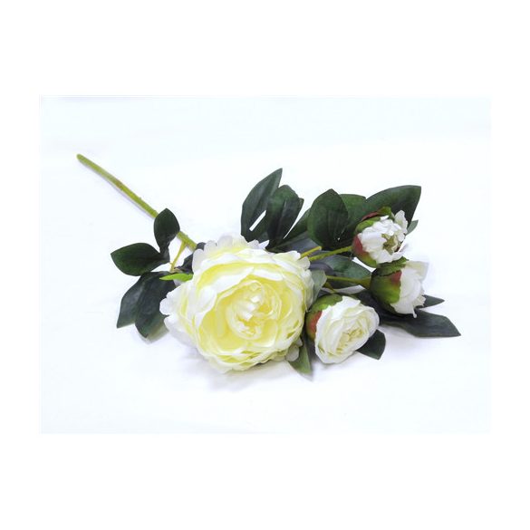 Bazsarózsa ág 65cm - Fehér