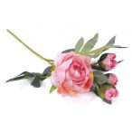 Bazsarózsa ág 65cm - Rózsaszín