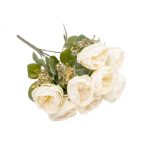 Rózsa csokor 38cm - Krém