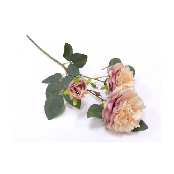 Rózsa ág 61cm - Rózsaszín-krém