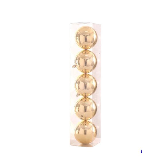Gömb műanyag 10cm - Arany S/5