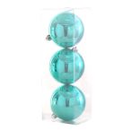 Gömb műanyag 15cm - Türkiz kék S/3