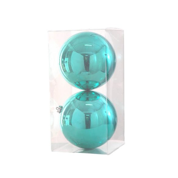 Gömb műanyag 20cm - Türkiz kék S/2