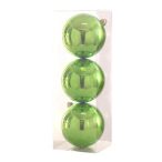 Gömb műanyag 15cm - Lime zöld S/3