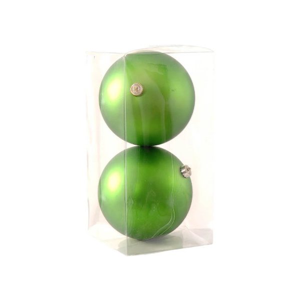 Gömb műanyag 20cm - Matt lime zöld S/2