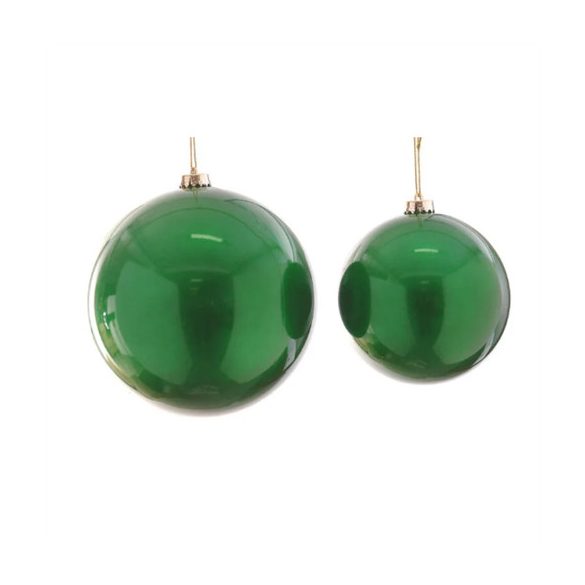 Gömb műanyag 15cm - Sötét zöld