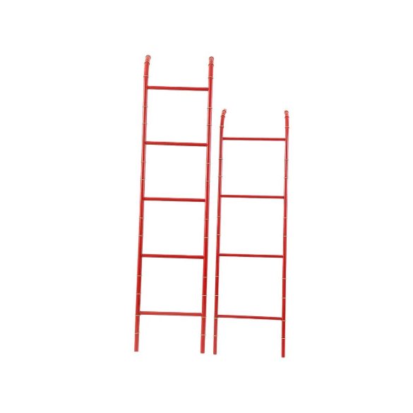 Létra fém karácsonyi 143cm - Piros